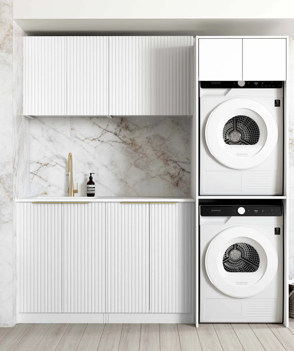 Otti Laundry Kit 1960A Noosa White Inc Benchtop & Laundry Sink