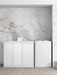 Otti Hampshire White Base Laundry Cabinet with 1060mm Stone Top