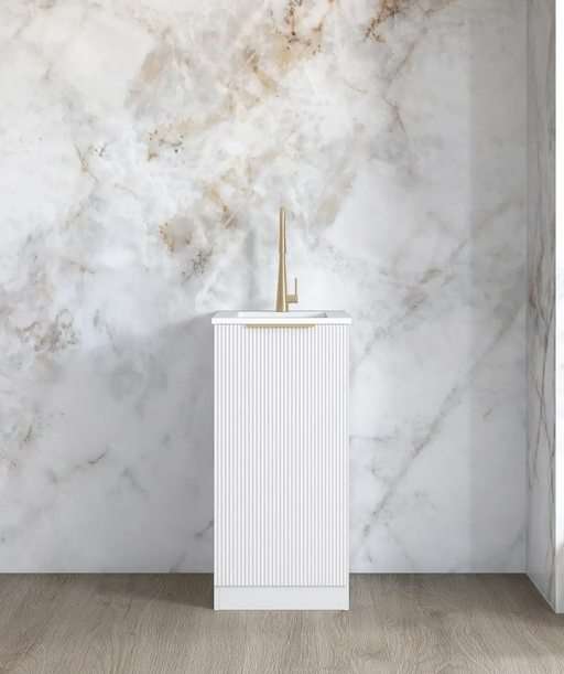 Otti Mini Laundry 430mm Bondi White with Stone Top