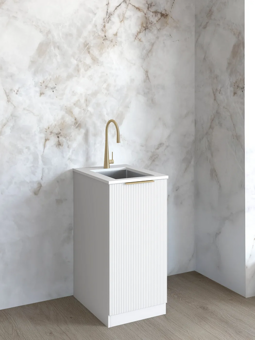 Otti Mini Laundry 430mm Bondi White with Stone Top