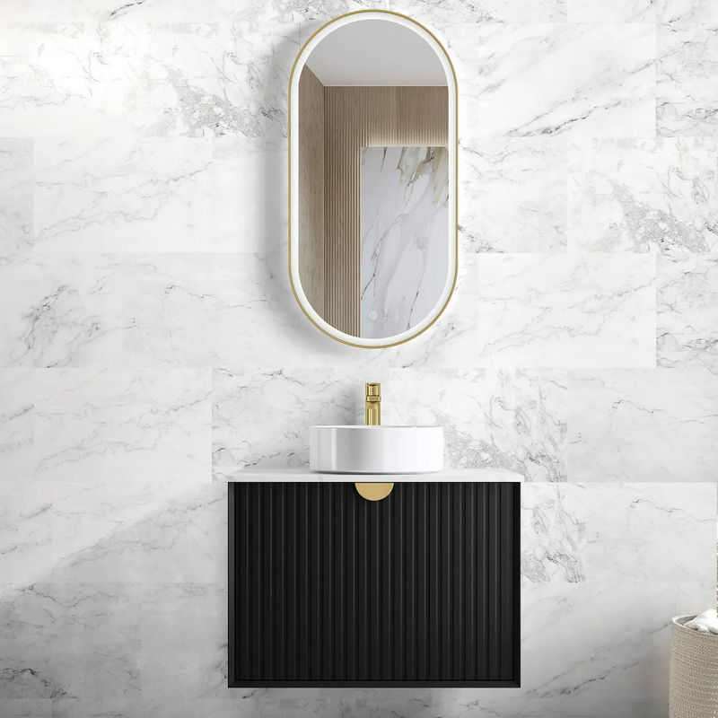 Otti Marlo Matte Black Wall Hung Vanity