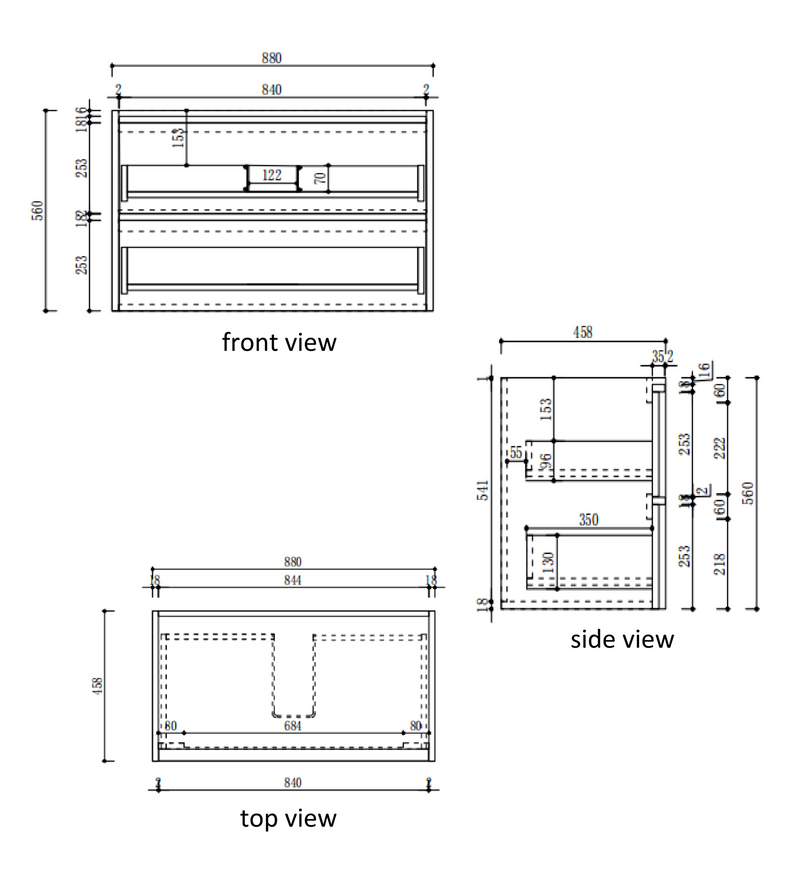 Aulic Venetta Framed Wall Hung Vanity