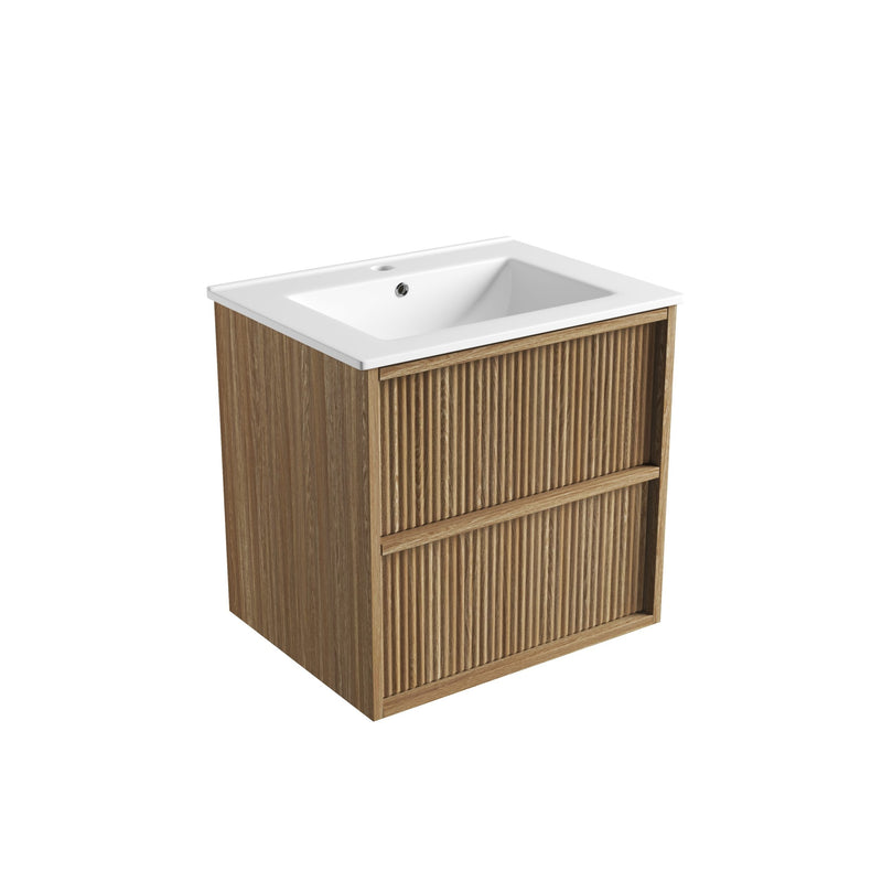 Aulic Venetta Fluted Framed Wall Hung Vanity