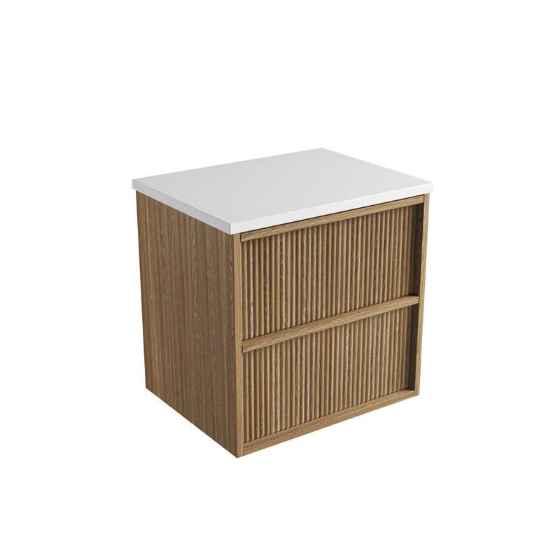 Aulic Venetta Fluted Framed Wall Hung Vanity