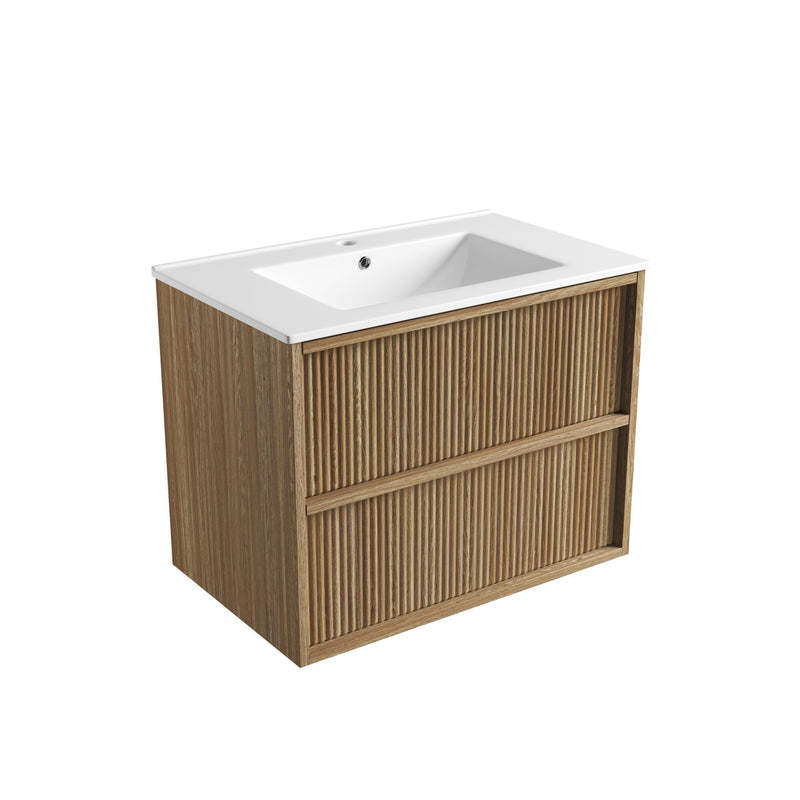 Aulic Venetta Fluted Framed Wall Hung Vanity