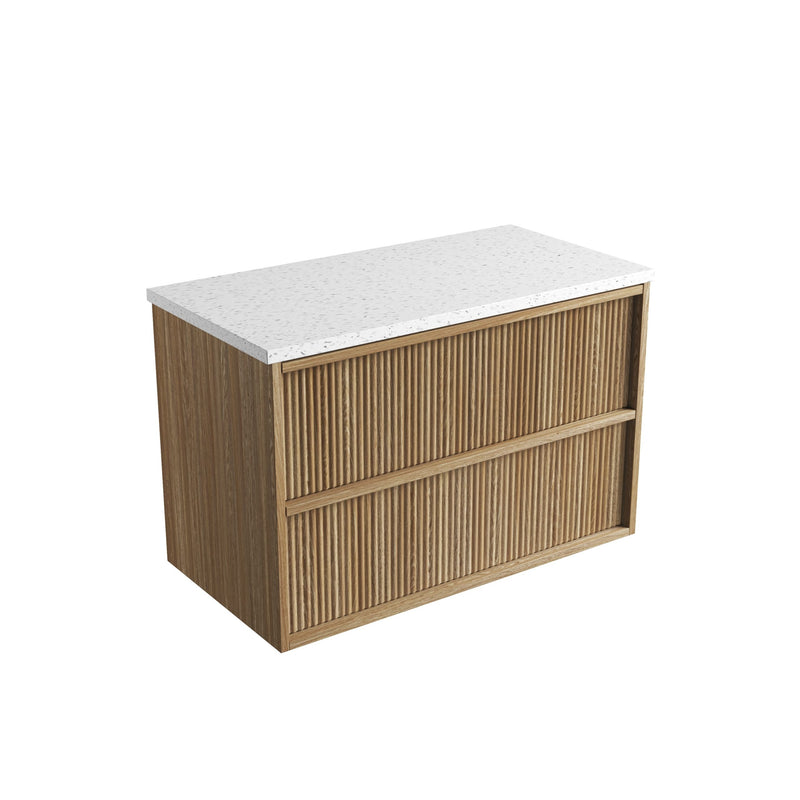 Aulic Venetta Fluted Framed Wall Hung Vanity