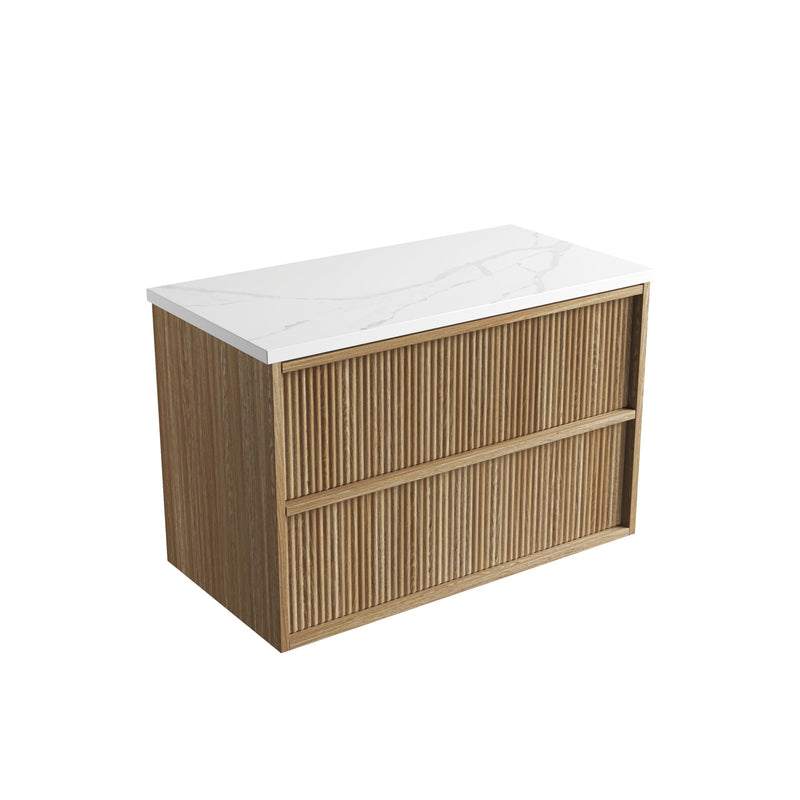 Aulic Venetta Fluted Framed Wall Hung Vanity