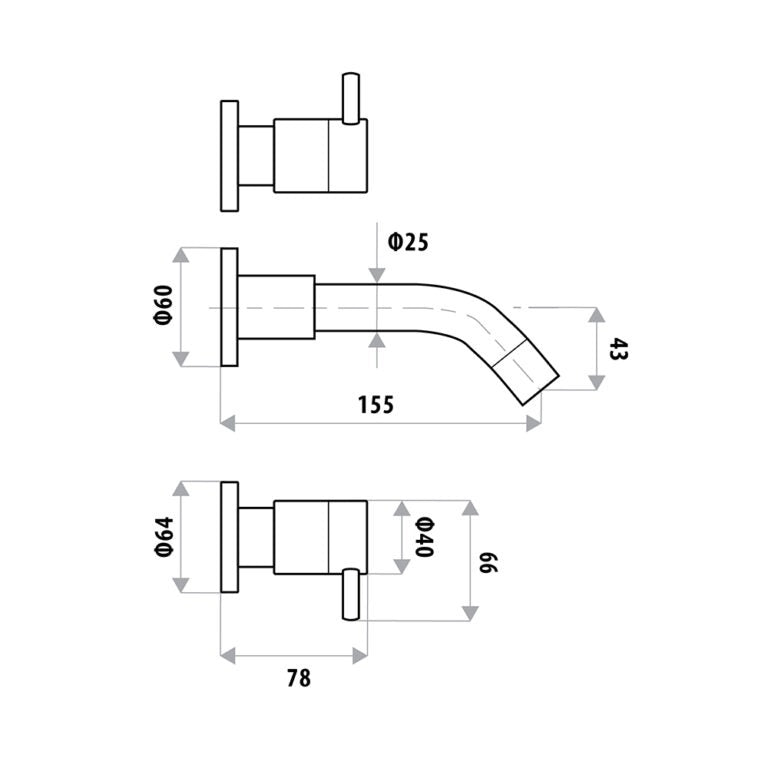 Linkware Elle Lever Bath Set