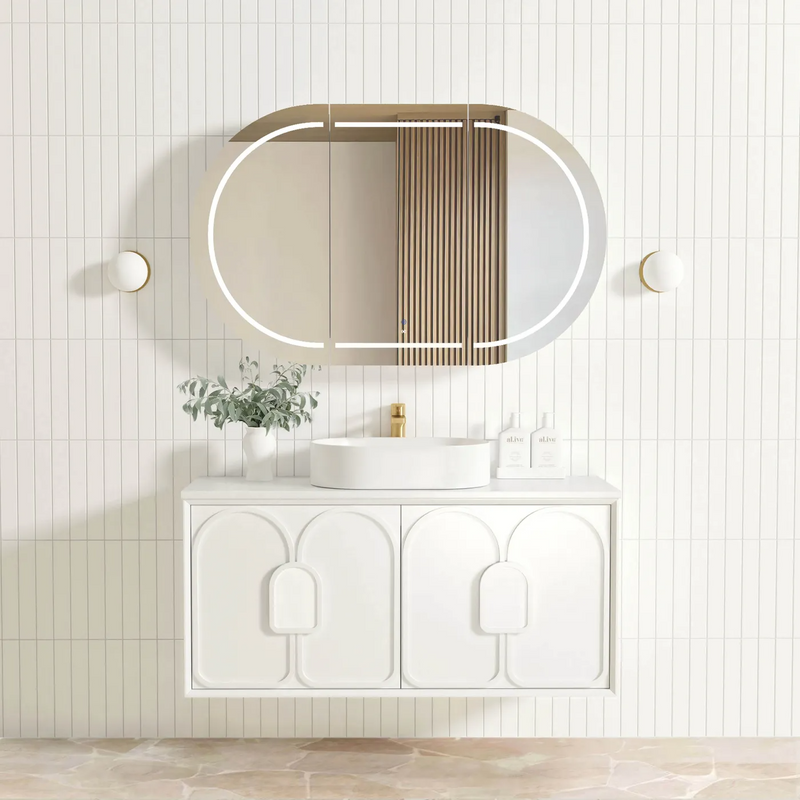 Otti Laguna Mk II Matte White Wall Hung Vanity