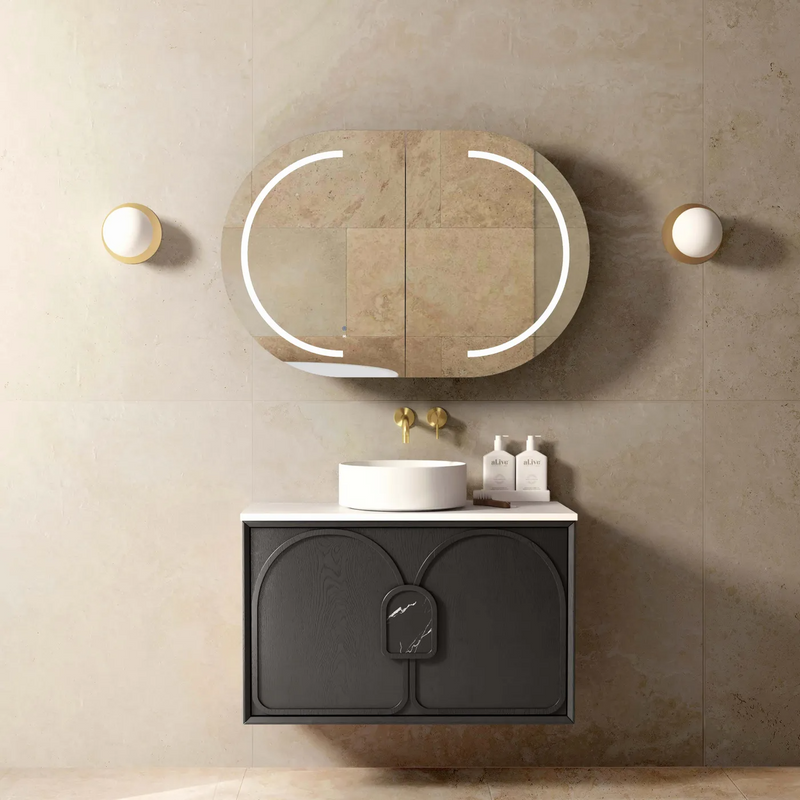 Otti Laguna Mk II Black Oak Wall Hung Vanity