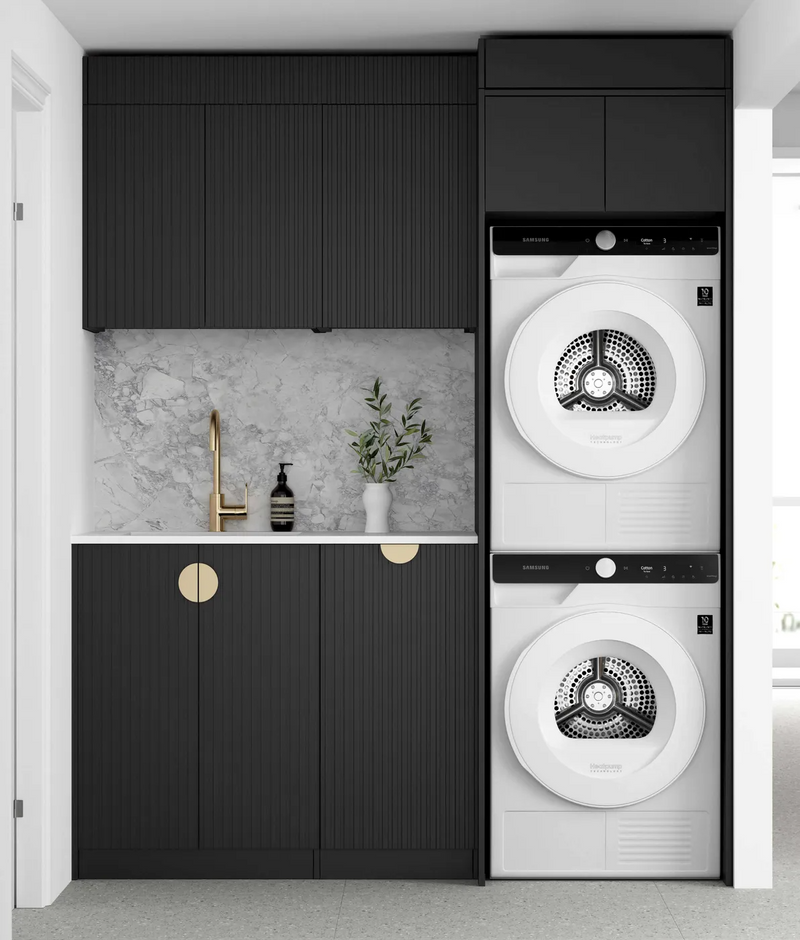 Otti Laundry Kit 1715 Marlo Black with Stone Top