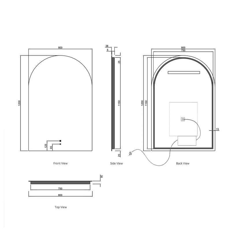 Otti LED Archie Mirrors