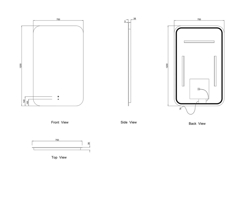 Otti LED Newport Mirrors