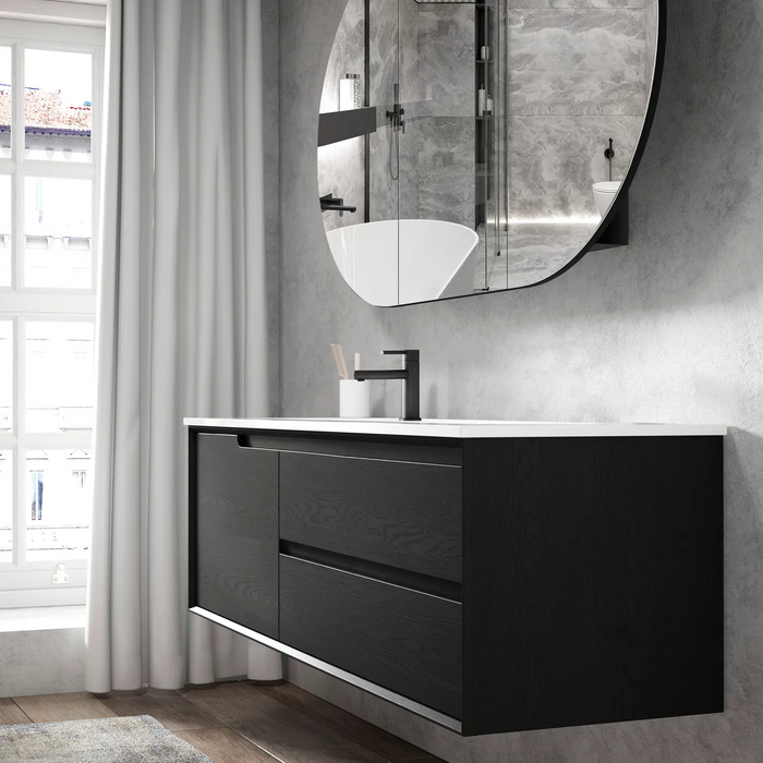 Otti Byron Black Oak Wall Hung Vanity