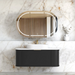Otti Hampshire Satin Black Wall Hung Curve Vanity