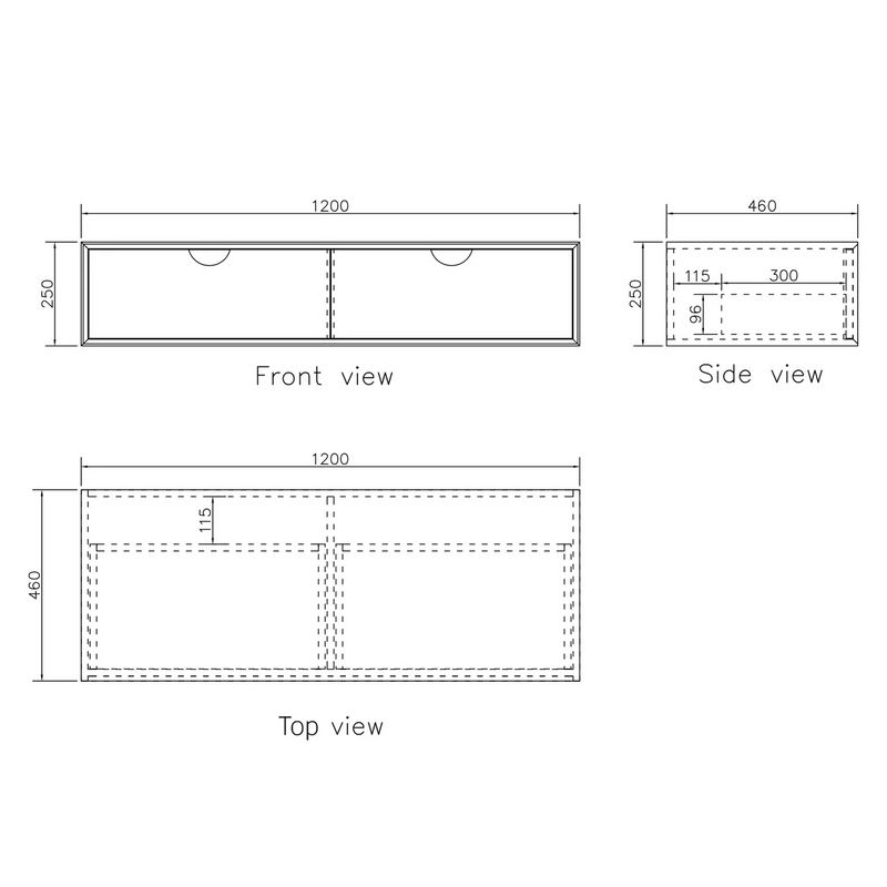 Otti Moonlight White Wall Hung Cabinet