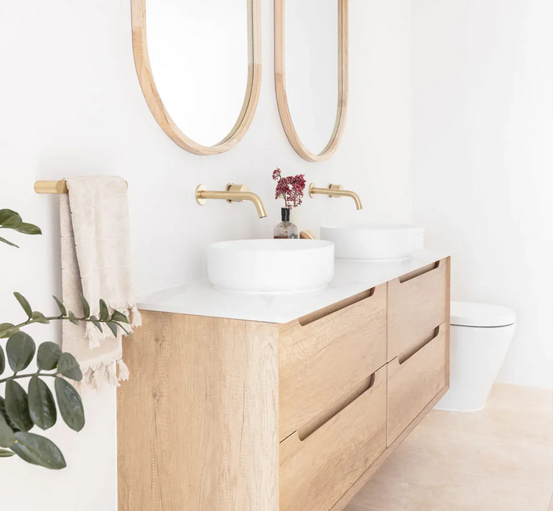Otti Byron Natural Oak Wall Hung Vanity