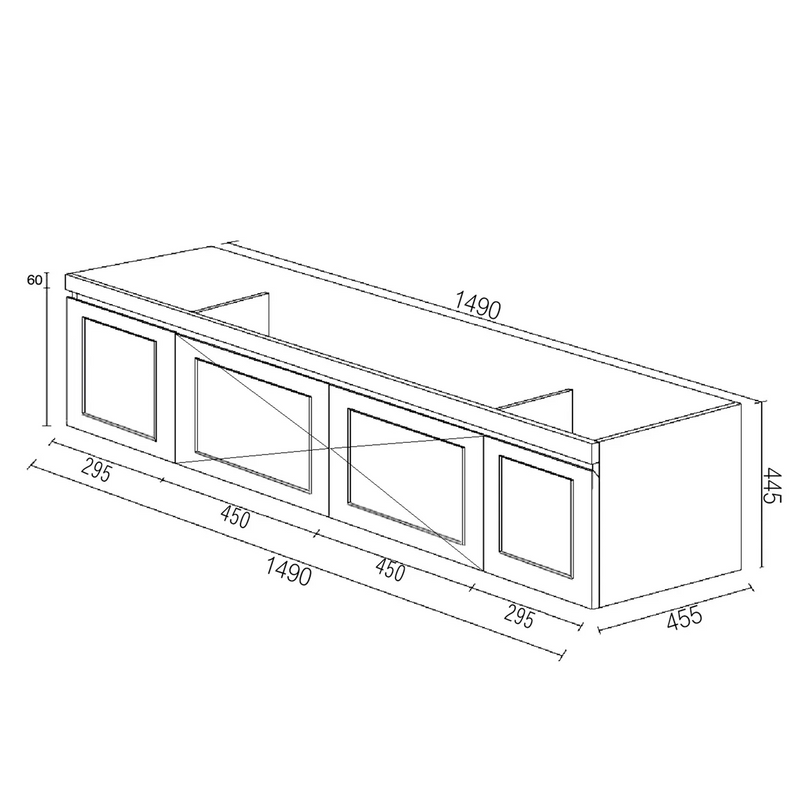 Otti Hampton Mark II Satin White Wall Hung Vanity