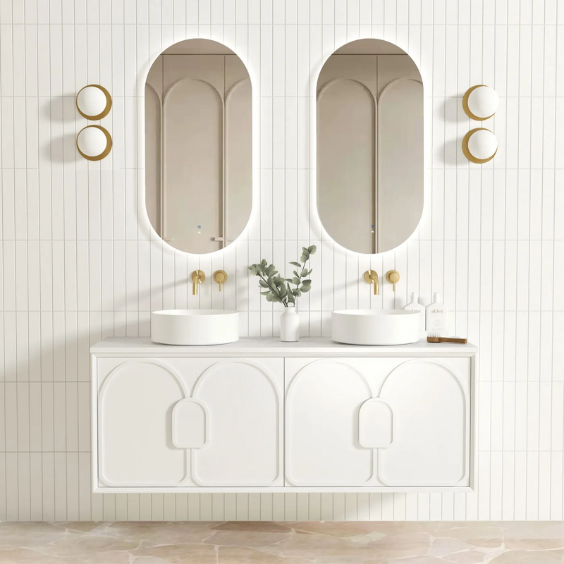 Otti Laguna Mk II Matte White Wall Hung Vanity