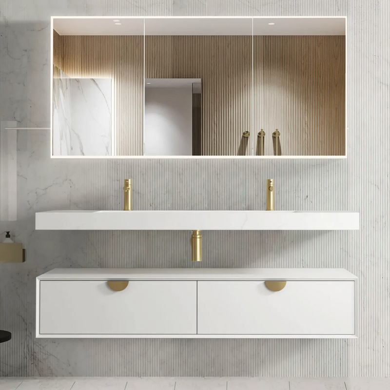 Otti Moonlight White Wall Hung Cabinet