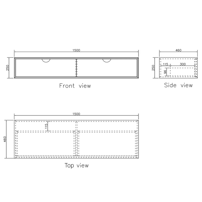 Otti Moonlight White Wall Hung Cabinet