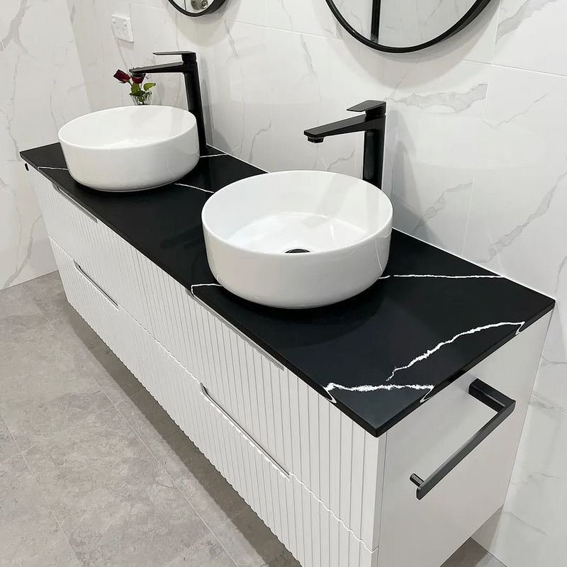 Otti Noosa Satin White Wall Hung Vanity