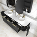 Otti Hampshire Satin Black Wall Hung Curve Vanity