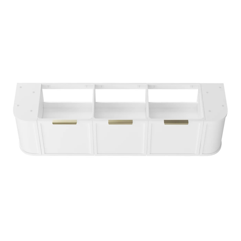 Otti Hampshire Satin White Wall Hung Curve Vanity