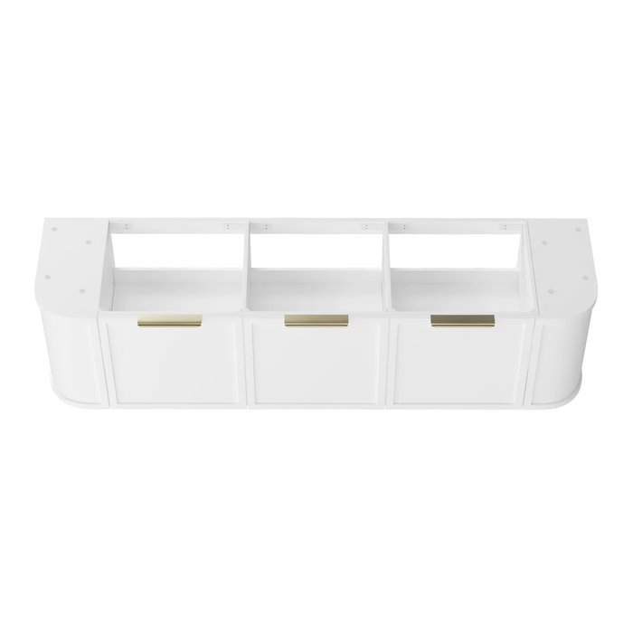 Otti Hampshire Satin White Wall Hung Curve Vanity