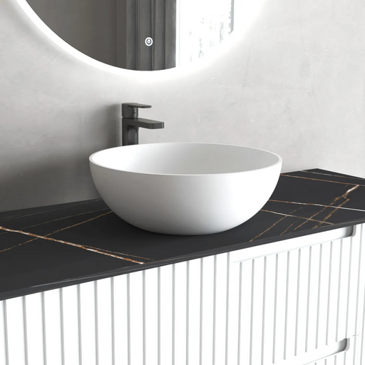 Otti London Solid Surface 390x390x145 Matte White Basin NF