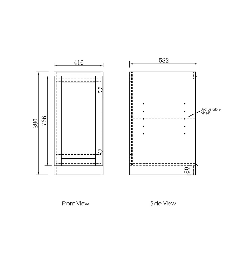 Otti Hampton Laundry 415 White Wall Cabinet