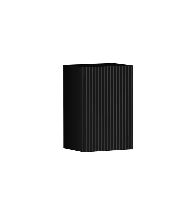 Otti Marlo Laundry Fluted Black Wall Cabinet