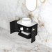 Otti Hampshire Satin Black Wall Hung Curve Vanity