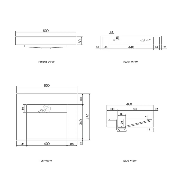 Otti Moonlight Solid Surface Top