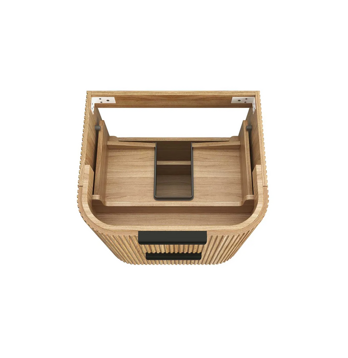 Otti Havana Woodland Oak Fluted Wall Hung Curve Vanity