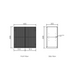 Otti Mini Laundry 650mm Marlo Black with Stone Top