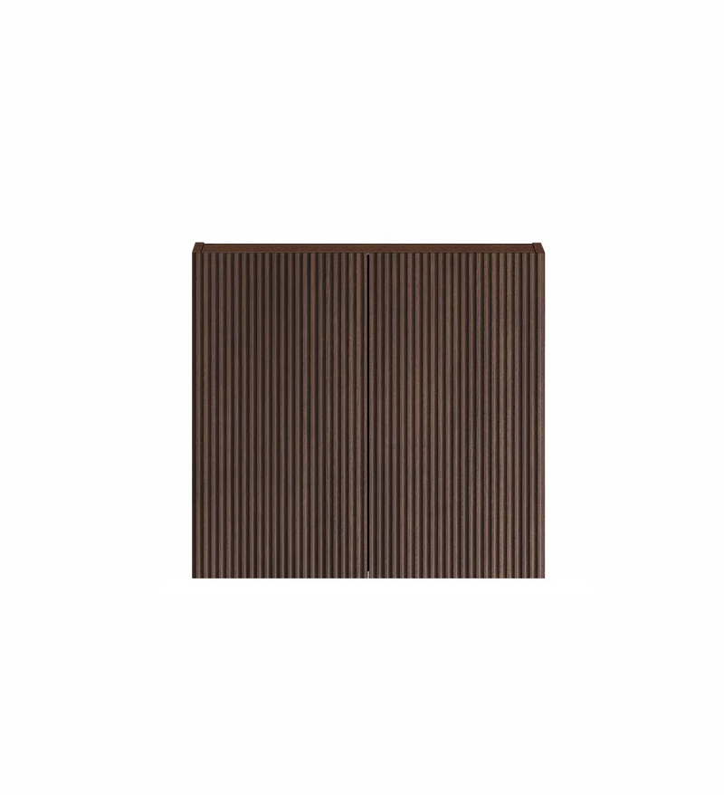 Otti Havana Laundry Sable Walnut Fluted Wall Cabinet