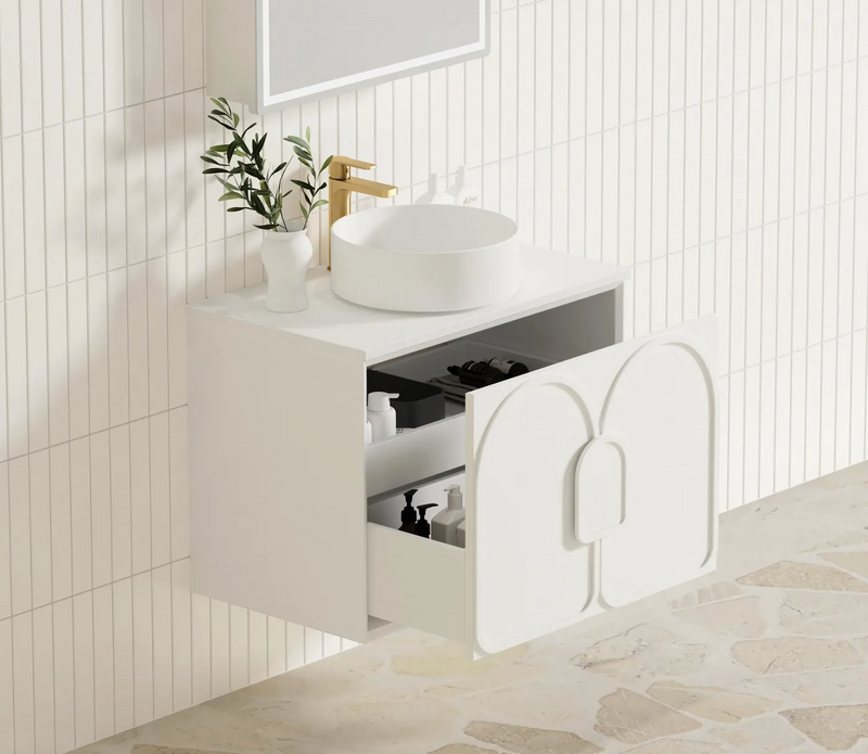 Otti Laguna Mk II Matte White Wall Hung Vanity