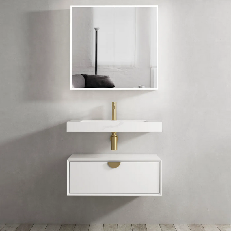 Otti Moonlight White Wall Hung Cabinet
