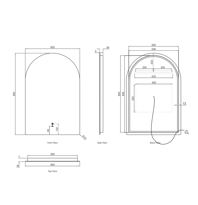 Otti LED Archie Mirrors