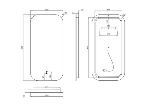 Otti LED Newport Mirrors