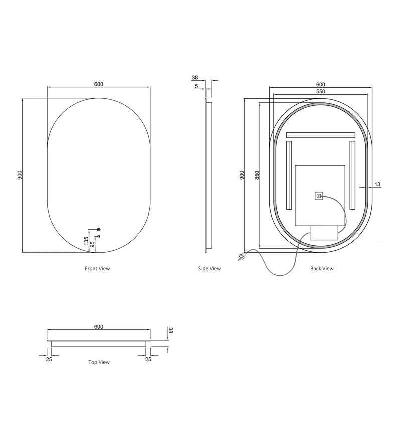 Otti LED Noosa Mirrors