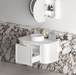 Otti Hampshire Satin White Wall Hung Curve Vanity