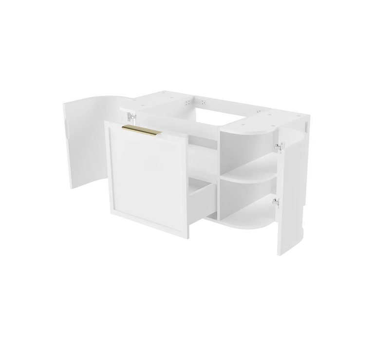 Otti Hampshire Satin White Wall Hung Curve Vanity