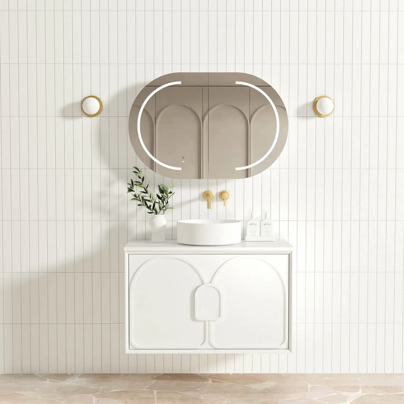 Otti Laguna Mk II Matte White Wall Hung Vanity