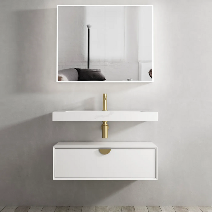 Otti Moonlight White Wall Hung Cabinet