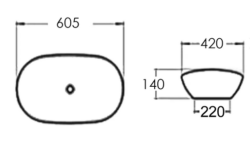 Otti Artis Above Counter Gloss White Basin