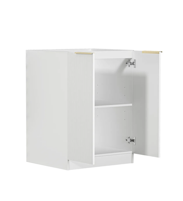 Otti Bondi Laundry Fluted White Base Cabinet