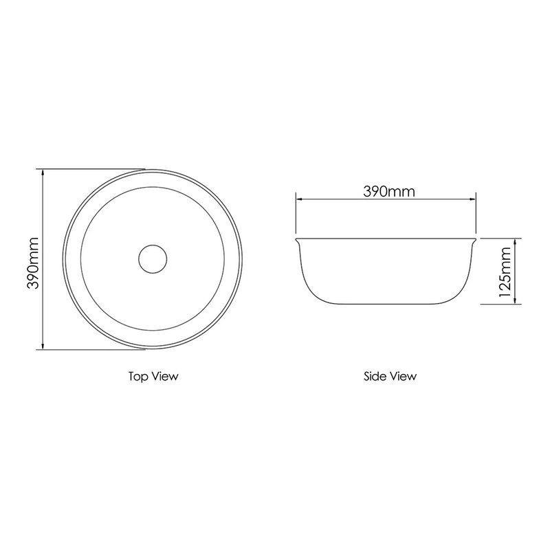 Otti Bronte Round Basin 390x390x130