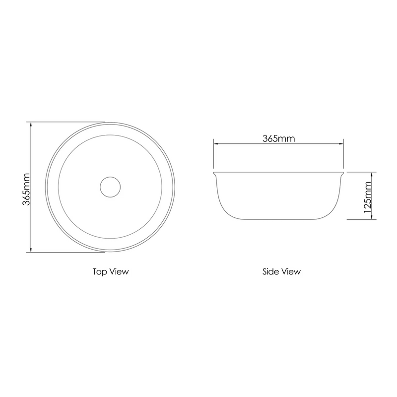 Otti Bronte Round 360x360x130 Basin